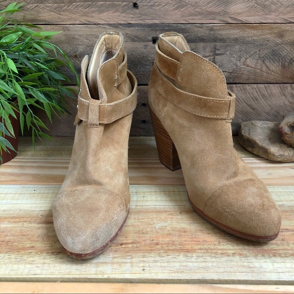 rag & bone Harrow suede stacked heel ankle boot - Picture 1 of 7